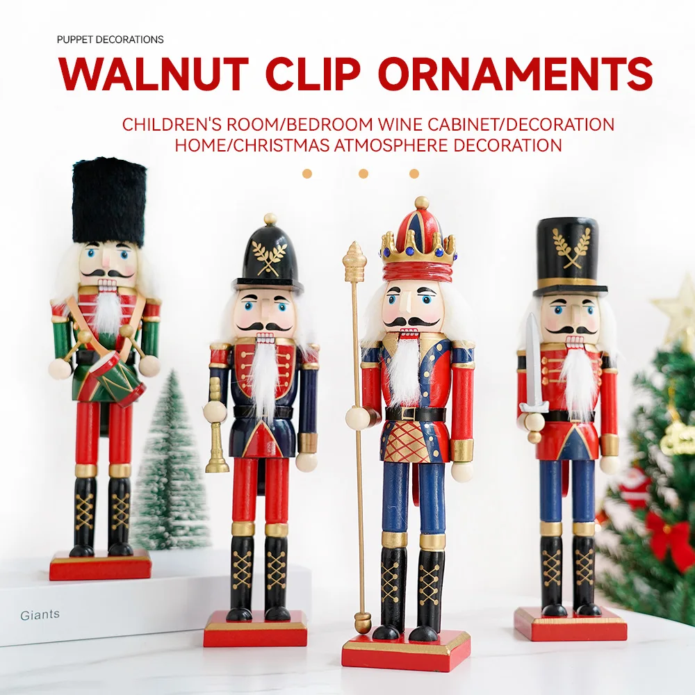 Christmas Nutcracker Building Block Set King Trumpeter Soldier Drummer Bricks Toy For Children Xmas Gift Christmas New Year Home