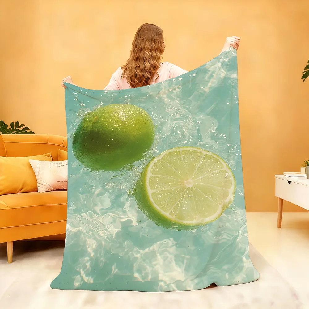 

Refreshing Summer Fruits Watermelon Coconut Blanket Soft Throw Blanket for Home Bedroom BedSofa Picnic Travel Office BlanketGift