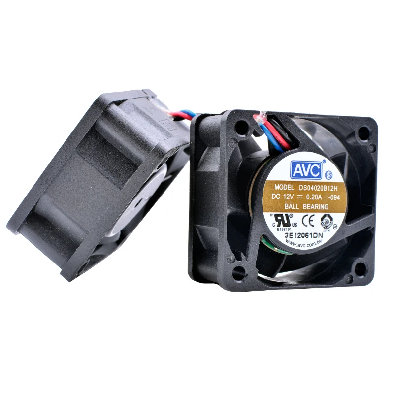 DS04020B12H 4cm 40mm fan 40x40x20mm DC12V 0.20A 3pin Dual ball bearing high speed cooling fan for soft router CPU power supply