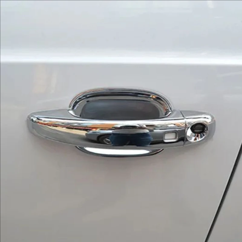 Auto Exterior Door Pull Handle Frame Decoration Bowl Cover Trim For Audi A4 B8 2013-2016 Car Styling Doorknob Sequins Decals ABS