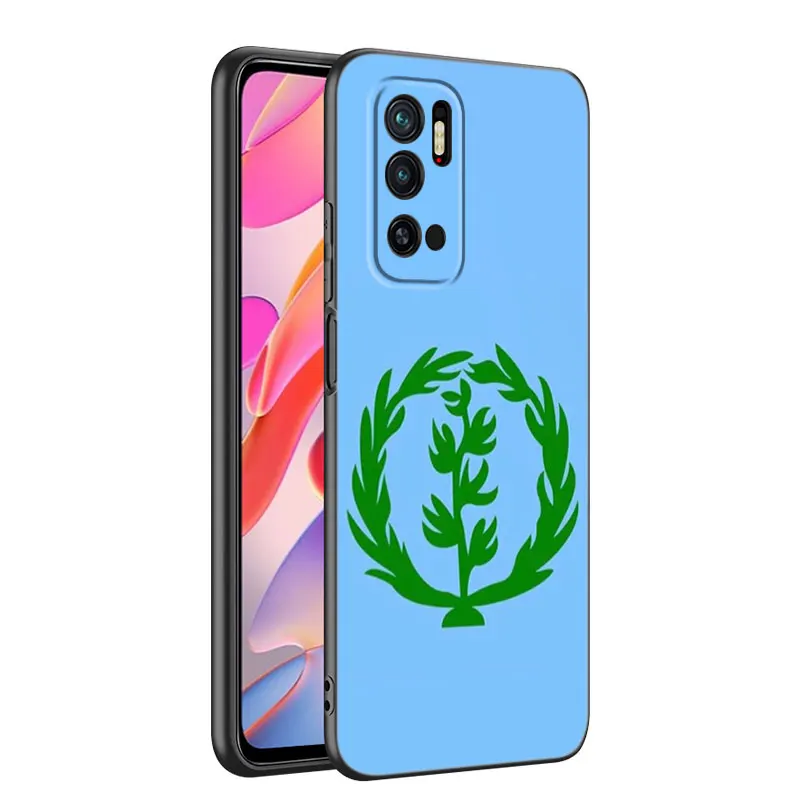 Eritrea Flag Black Silicone Phone Case For Xiaomi Mi 9 SE 8 10T 11 12 13 Lite 9T 11T 12S 12T 13T 14 Pro 5G NE 11i 12X