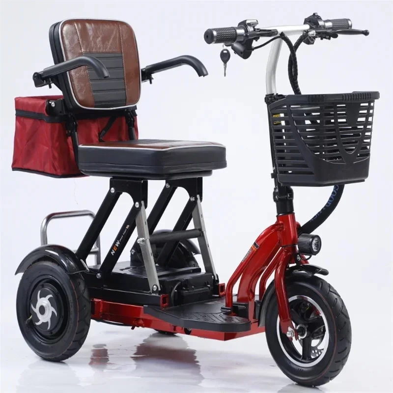 

48v 300W 20AH 30-35KM Electric Trike Leisure Foldable Electric Tricycle Super Load-Bearing Adult Mini Portable Electric Vehicle