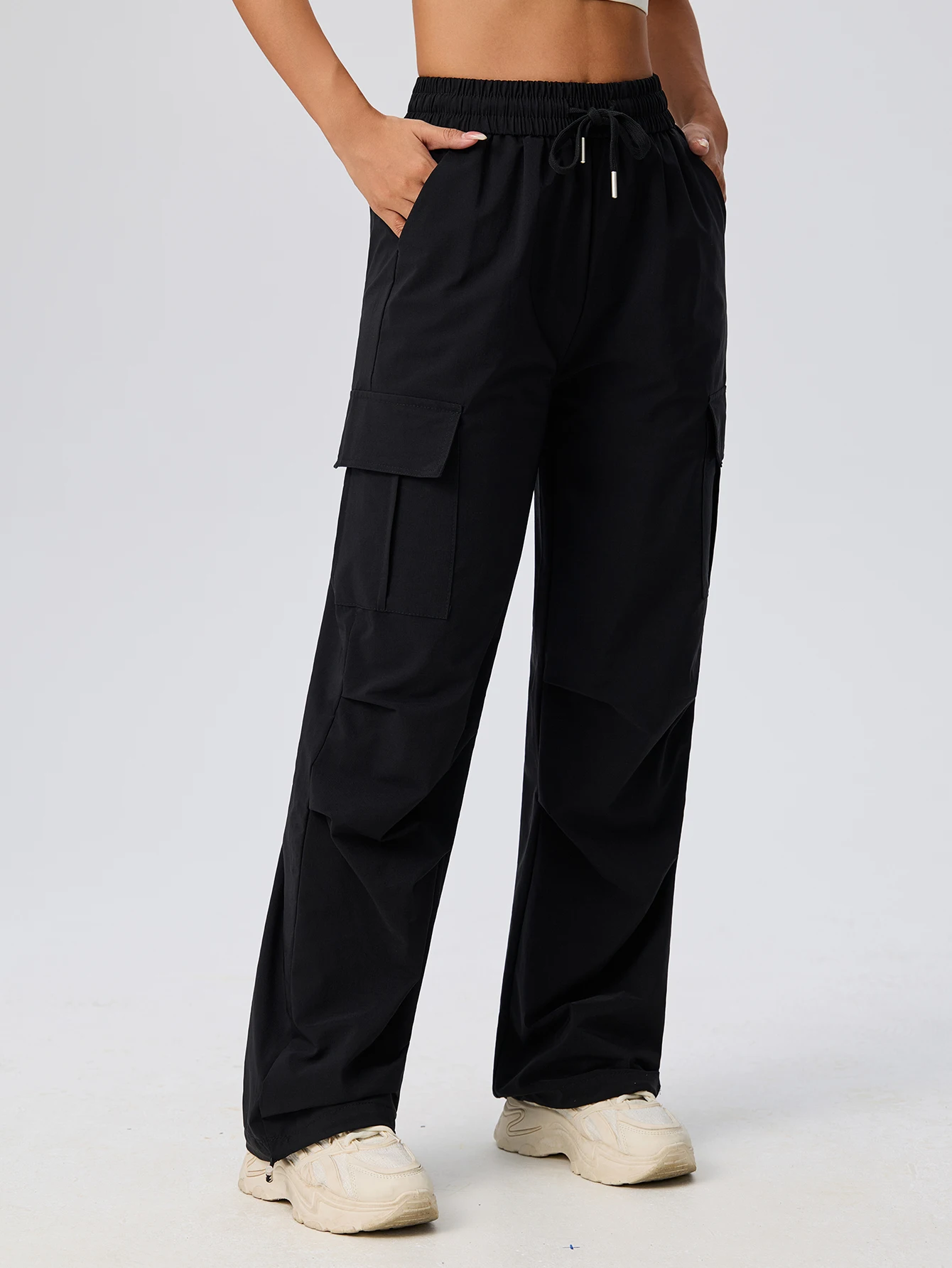 سراويل يوجا فضفاضة رفيعة للربيع والصيف للسيدات، سراويل رياضية ضيقة عالية الخصر للجري، سراويل تدريب ولياقة بدنية غير رسمية #2