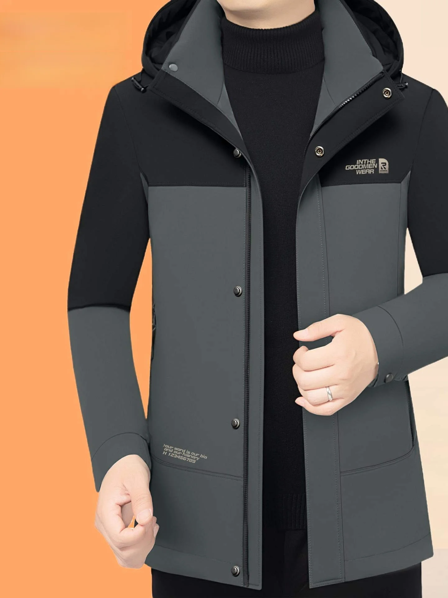 

Мужской длинный пуховик с капюшоном, утепленный, приталенный, белый, повседневный, со съемной внутренней подкладкой, верхняя одежда