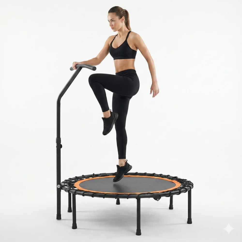 Tragbare, zusammenklappbare Sporttrampoline für Fitness, Bodybuilding, Outdoor und Indoor