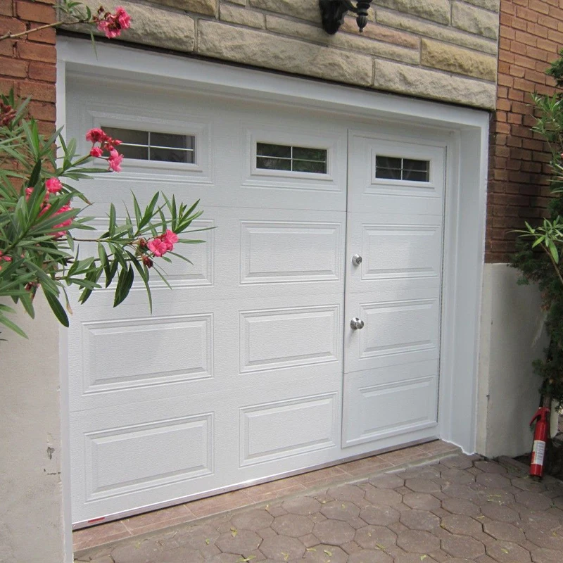Garage Manufacturing Automatic Customized Sectional Residential Garage Door With Pedestrian Door
