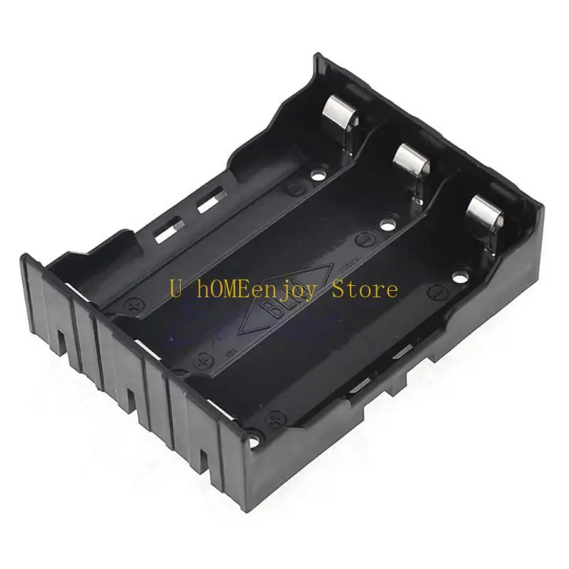 

B0KF 3 Section 18650 Batteries Holder Storage Box for Case 3-Slot with Hard Pin Conne