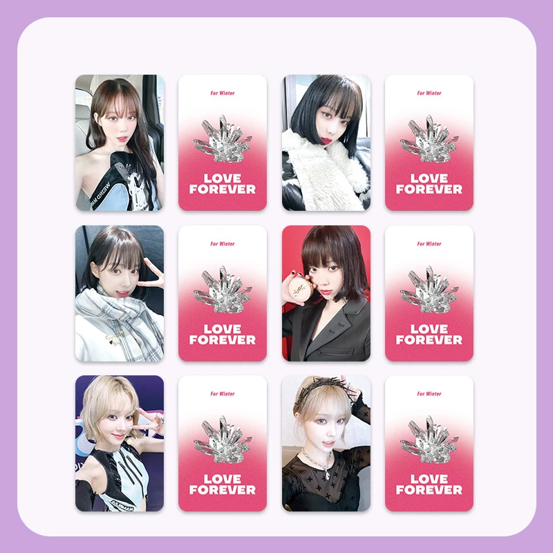 KPOP KARINA INS Style Photocards 6pcs Two-sides Printing LOMO CARDS NingNing Winter Korean Style Cards Fans Collections