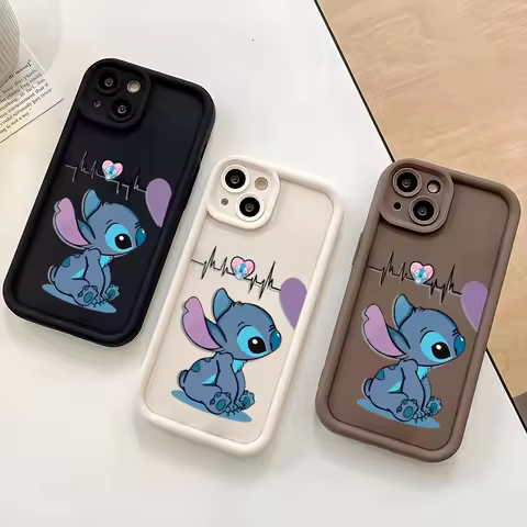 Lover Stitch Angel for Samsung Galaxy S24 Ultra S25 Plus S23 FE S22 S21 S20 A30S A51 M55 M34 Anti Fall Multistep Soft Phone Case