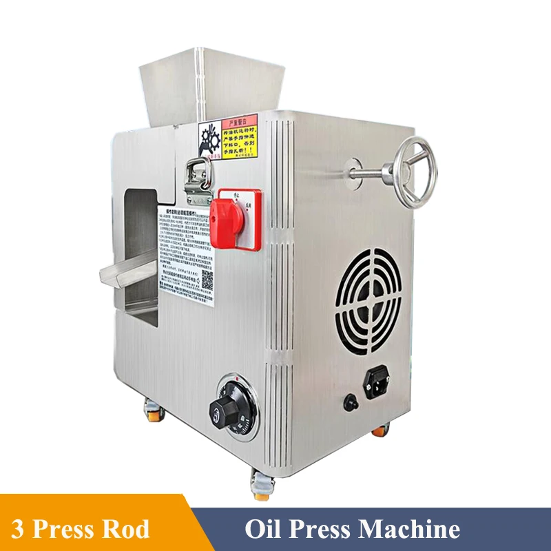 Oil Press hine Stainless Steel Press Eler Commercial Cold Hot Extractor Walnut Sesame Peanut Sunf Linseed
