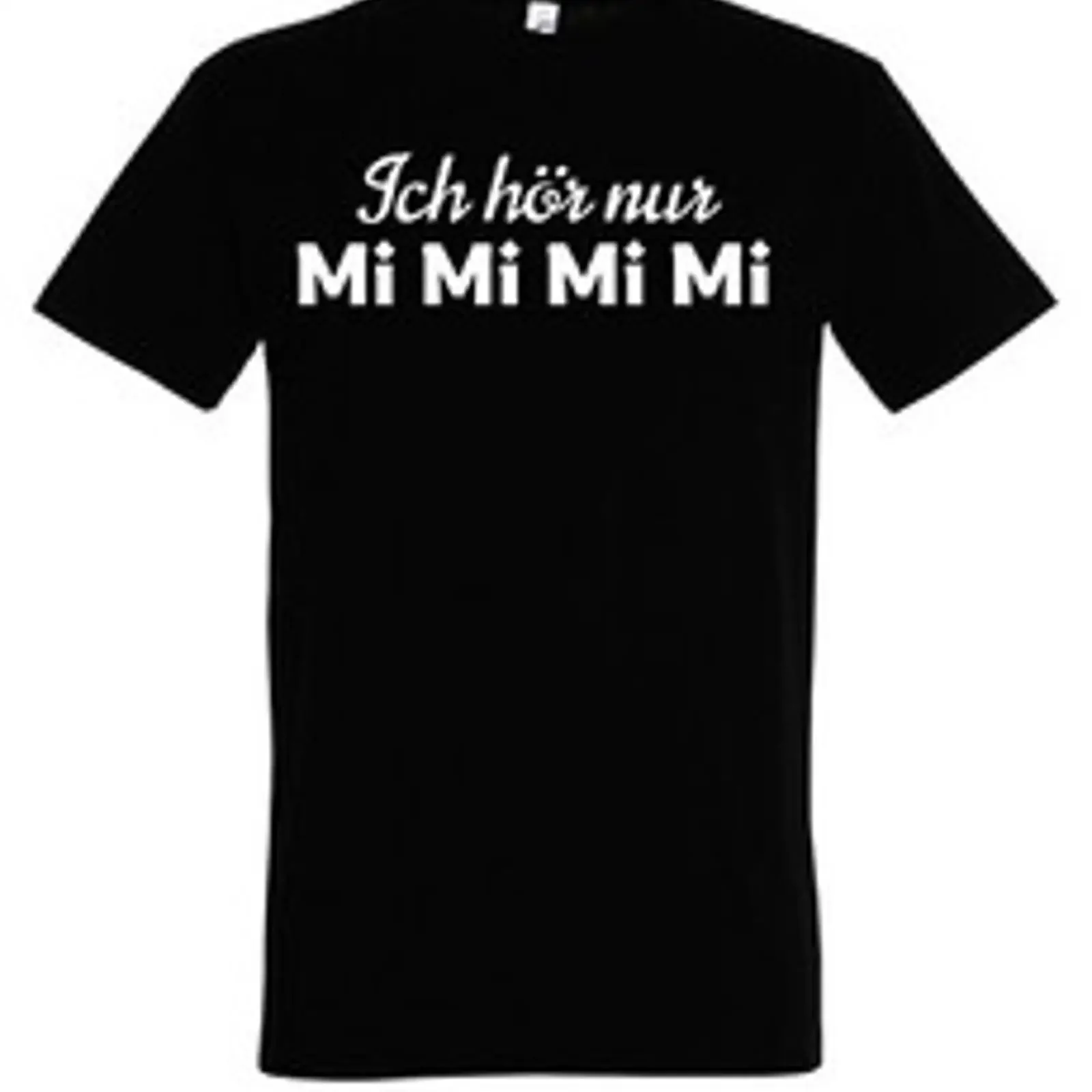 Herren T Shirt ICH HÖRE NUR MIMIMI Logo Print Fun Statement Geschenk Männer vintage Washed Soft Breathable graphic homme