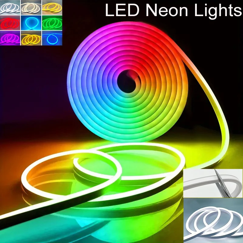 

Led Strip Lights Neon Light Strip Flex Waterproof Neon LED Strip Silicone LED Neon Rope Light for Kitchen Bedroom Indoor Outdoor