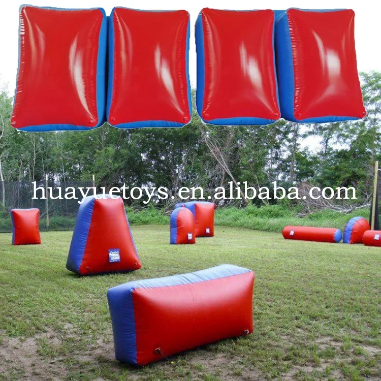 Factory Direct Selling Cheap Inflatable Paintball Bunkers Speedball Shooting Games Obstacles Bunker Barriers