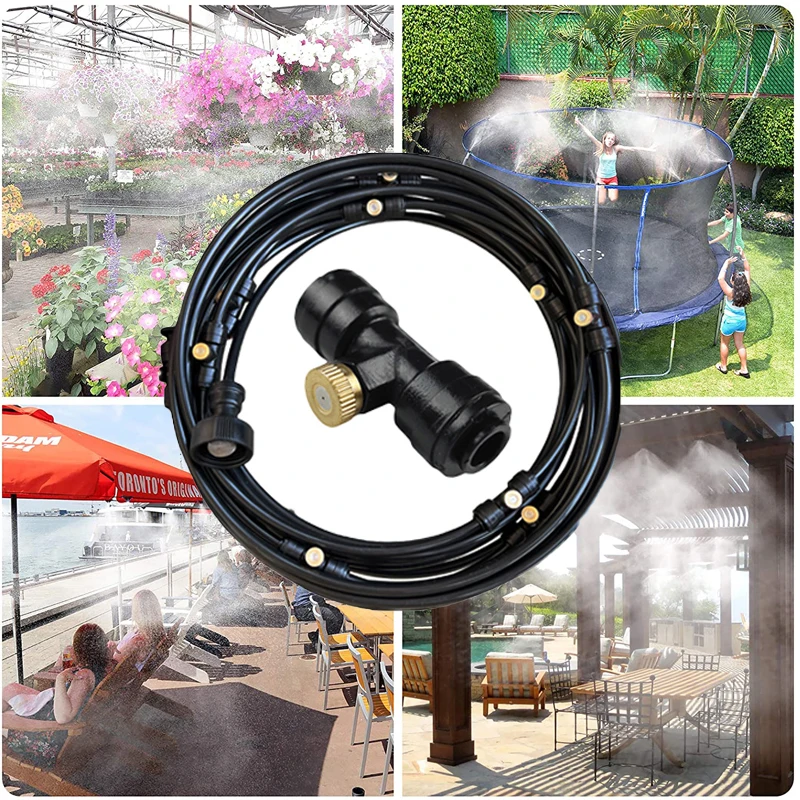 

Garden Misting System: 6-18M Nebulizer Sprinkler for Greenhouse and Patio Irrigation