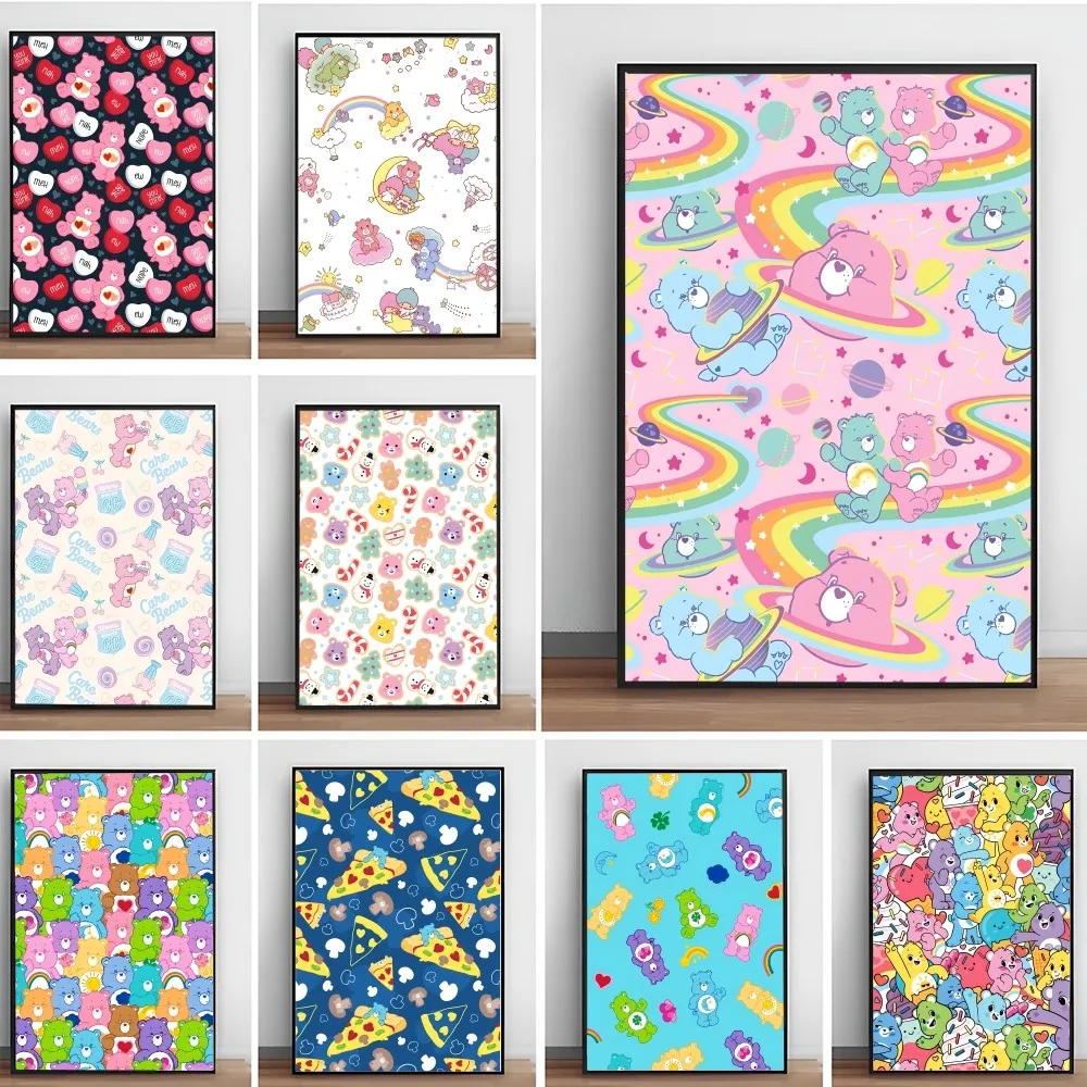 Cartoon C-Care Cute B-Bears Poster Paper Print Home Living Room Bedroom Entrance Bar Cafe Art Painting Decoration