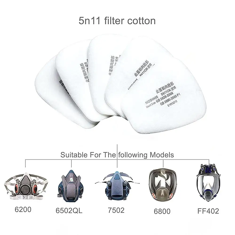 20Pcs 5N11 Dust Cotton Filter Paper Holder For 6001/6502/7502/6800 Chemical Spraying Painting Respirator Replaceable Accessories