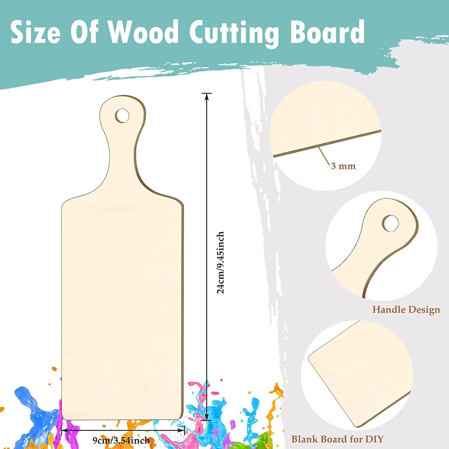 1 Piece of Wooden Cutting Board Cutting Board Tableware Wooden Carving Board Tabletop for Barbecue and Putting Things