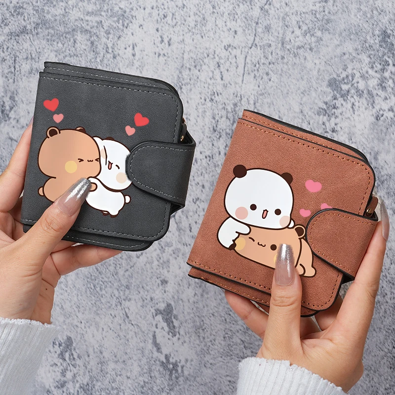 

Bubu Dudu женский короткий кошелек Yier Bear Panda держатель для карт модные кошельки на молнии с кисточками для монет карман для мелочи деловой подарок для девочек