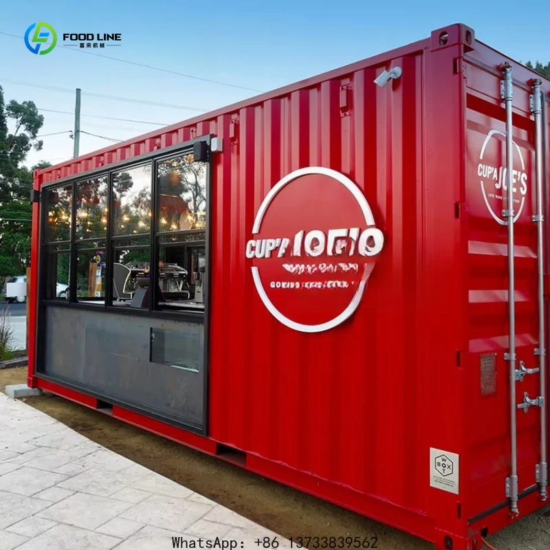Customized Prefabricated Container Bar Restaurant Fully Equipped Kitchen Outdoor Container Restaurant