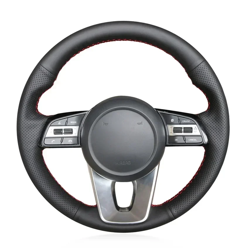 

Black Artificial Leather Steering Wheel Cover for Kia K5 Sportage 4 Cerato Ceed Cee'd 3 Proceed Xceed Seltos Optima 5 2018-2022