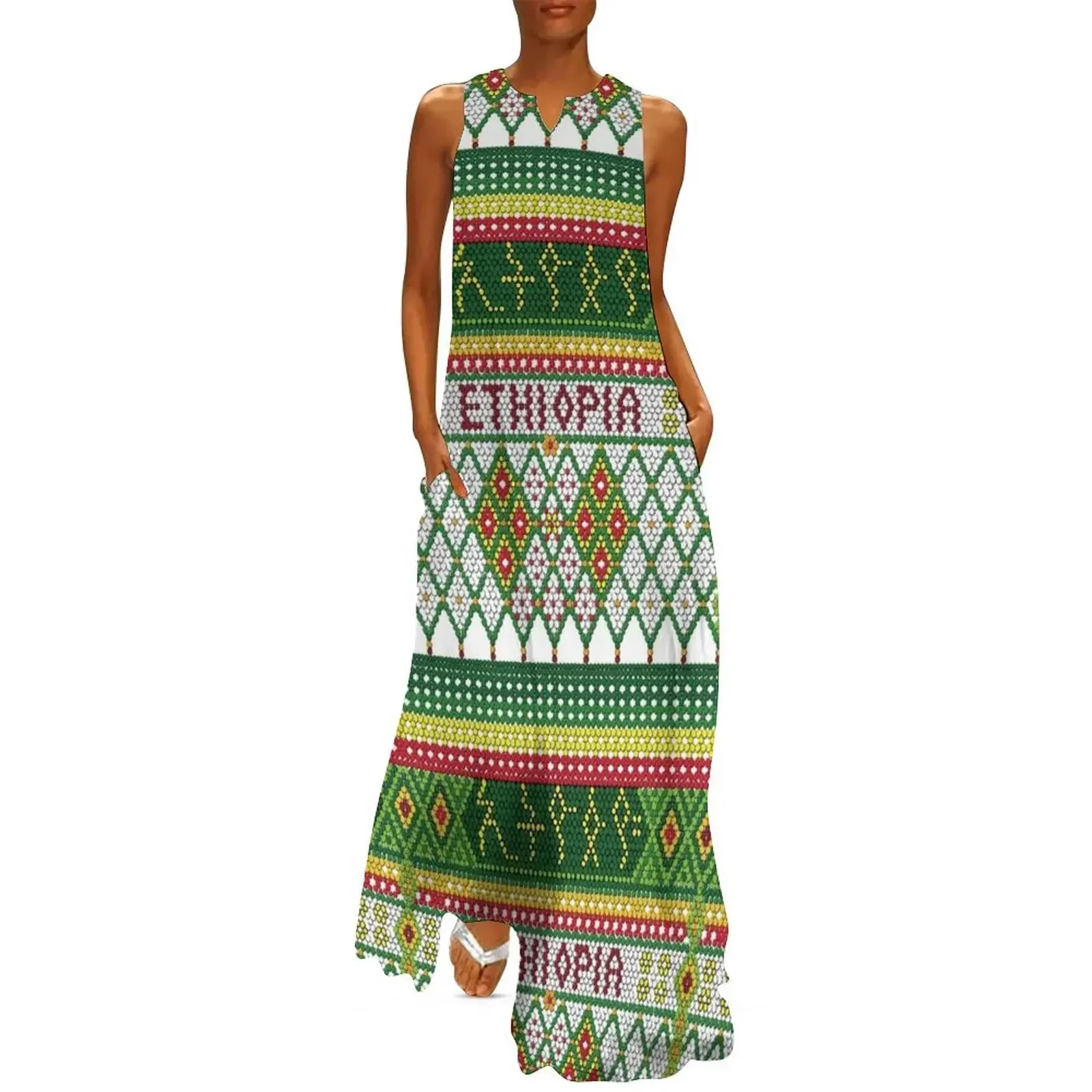 

Green Yellow and Red Chelie Long Dress beach outfits for women Long dresses prom dress 2025 women's dresses luxury Dress