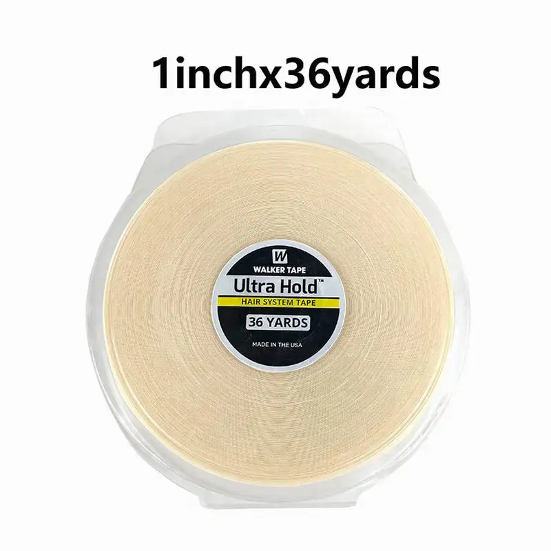 

1 дюйм (2,54 см) 36 ярдов, лента для системы волос Walker Ultra Hold, лента для парика, двухсторонняя клейкая лента для наращивания волос парика
