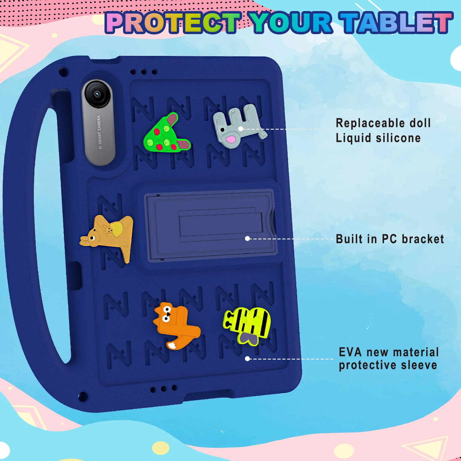 Built-in Kickstand EVA Case For Xiaomi Poco Pad C1 M1 X1 8 7 Pro 11.2