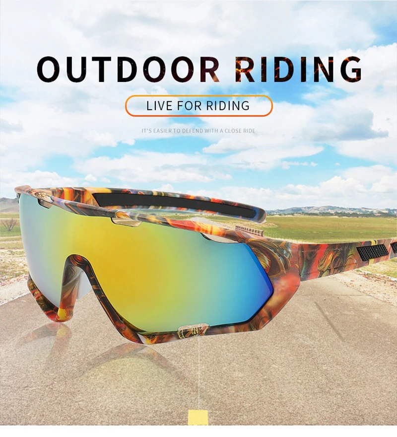 Riding Glasses Cycling Sunglasses UV400 Sports Glasses Bicycle Mountain Bike Eyewear Men\'s & Women’s Sunglasses Road Goggles