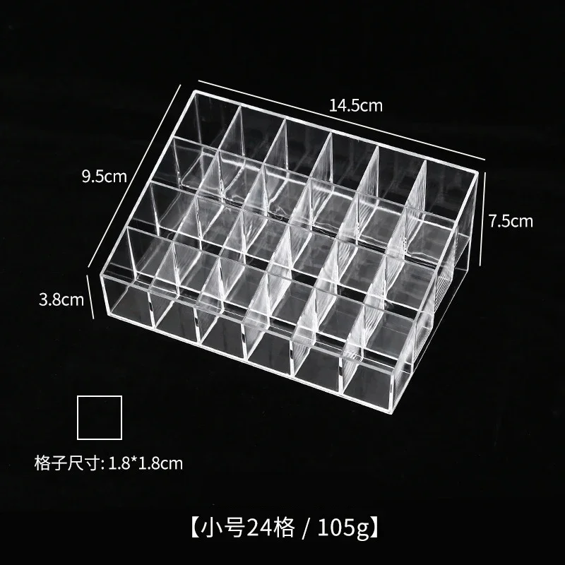 Acrylic Clear Tattoo Ink Display Stand Holder Empty Rack Cosmetic Tattoo Supplies Lipsticks Manicure Organizer Storage Box 1pcs