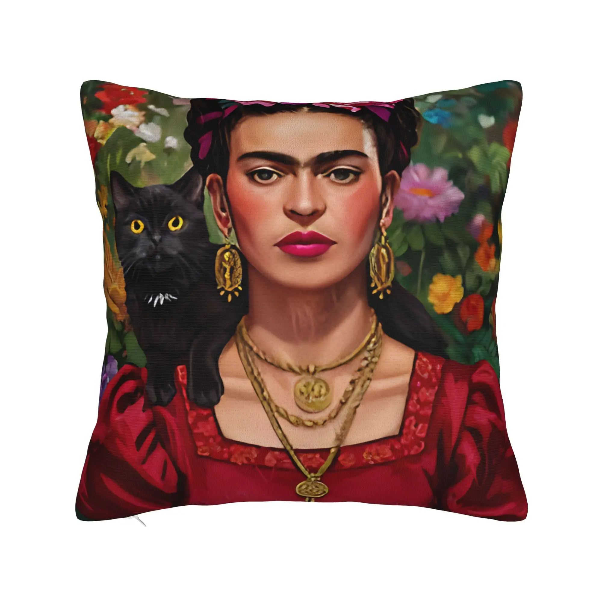 F-Fridas K-Kahlooo Pillowcases  Cute Funny Pillow Case For Living Room Chair Square Pillow Cover