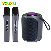 40W Portable Bluetooth Speaker 360 Degree Stereo Subwoofer IPX7 Waterproof With Light Dual Microphone Karaoke Wireless Speaker