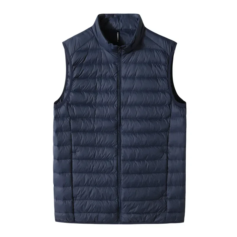 New Arrival Fashion Super Large Autumn Winter Men Stand Collar Lightweight Down Vest Thin Loose Casual Plus Size XL-6XL 7XL 8XL