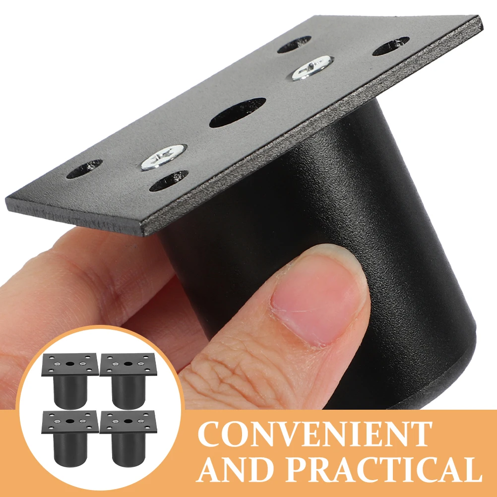 

4pcs Adjustable Furniture Feet Aluminum Alloy 5cm Black Durable Stable Load Bearing Capacity Sofa Legs Cabinet Risers Furniture