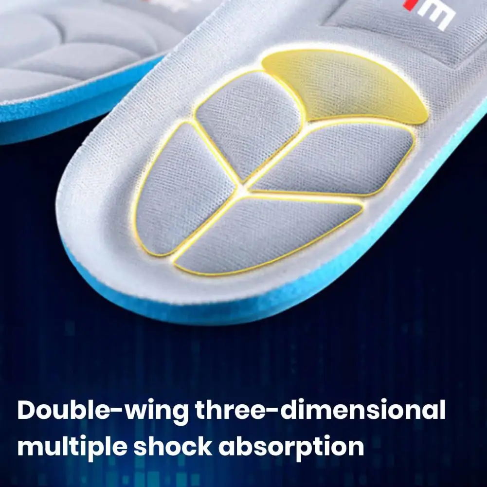 Shoes Insoles Sweat-absorbing Men Insoles Thick Pressure Relief  Chic Stress Relief Shoes Pads