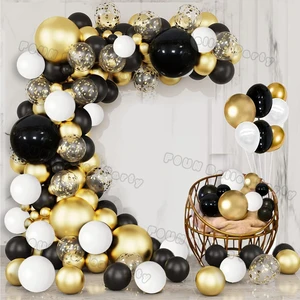 Kits Balões Arco com Confete, Decoração Aniversário, Decoração Casamento, Baptismo e Graduação, Preto e Dourado, Prata e Bege 10 principais vendas baloes bege - №7