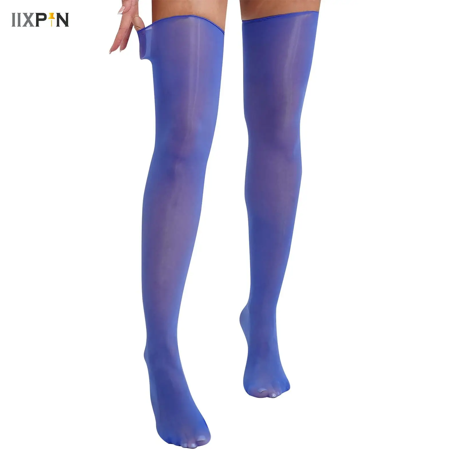 Sexy Soild Color Long Socks Women Silky Glossy Thigh High Stockings Over The Knee Stockings Lolita Ladies Girls Warm Knee Socks