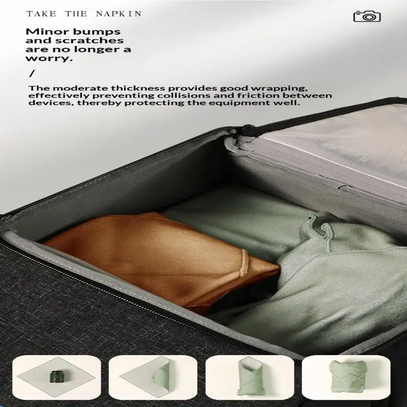 【YA】Thickened Camera Wrap Cloth With Anti  Lining Durable Fade Resistant For Lens Protection During Travel
