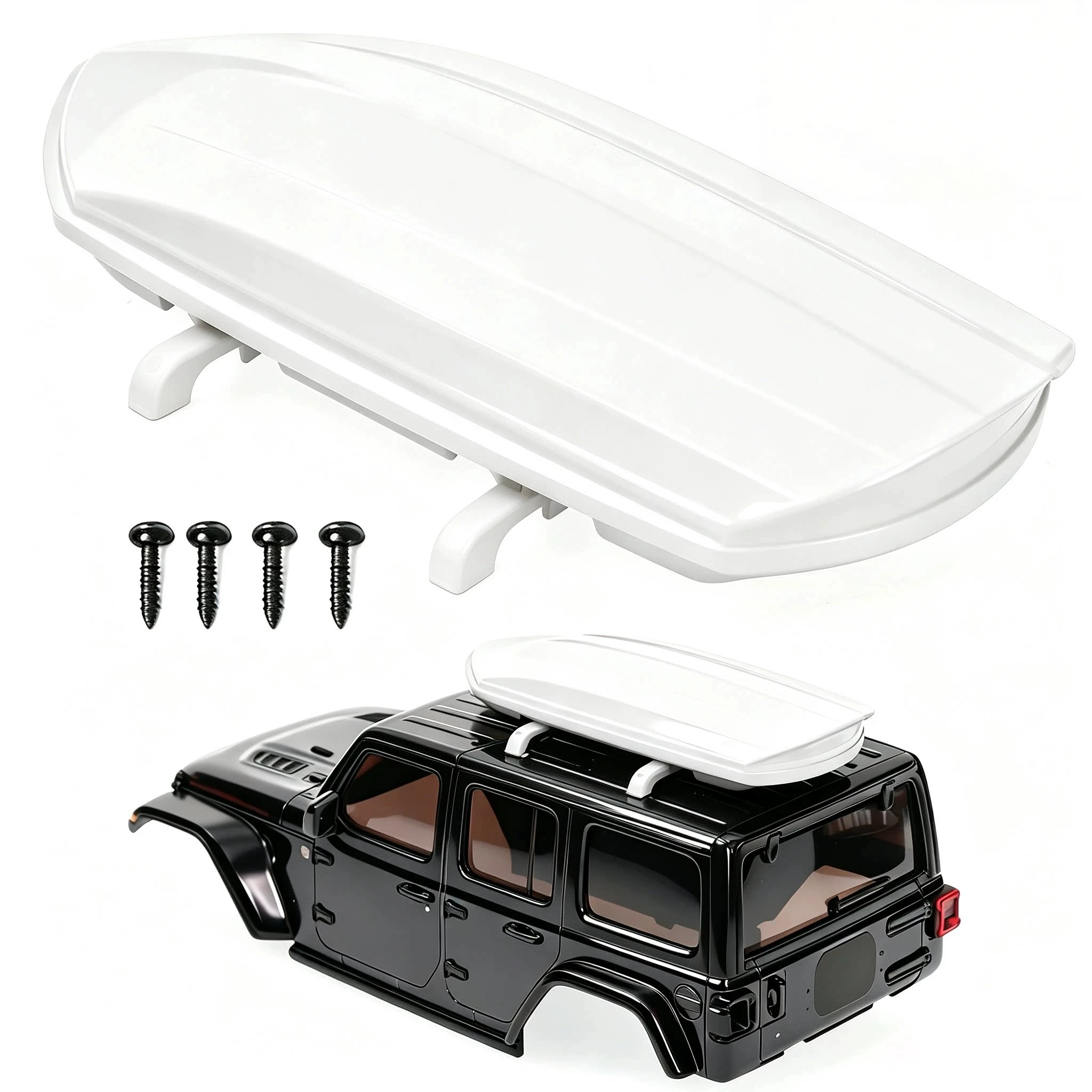 1/18 RC Scale Roof‑Top Cargo‑Box Luggage‑Case For TRX‑4M Wltoys FMS MN‑128 JJRC 1/18 RC Crawler Body‑Shell Decoration Part