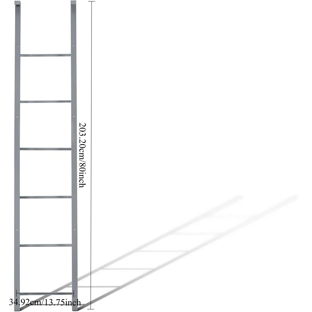 Heavy-Duty Steel Window Well Ladder (7-Rung, Grey) ladder for home  attic ladder