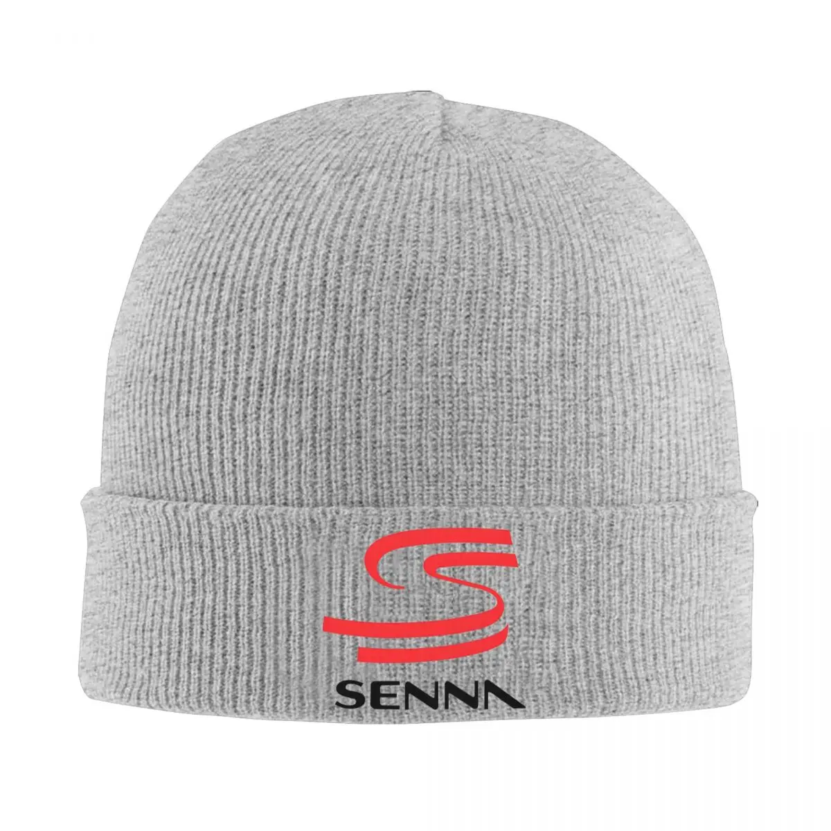 Ayrton Senna Raceauto 'S Logo Gebreide Petten Dames Heren Skullies Mutsen Wintermuts Acryl Hiphop Caps