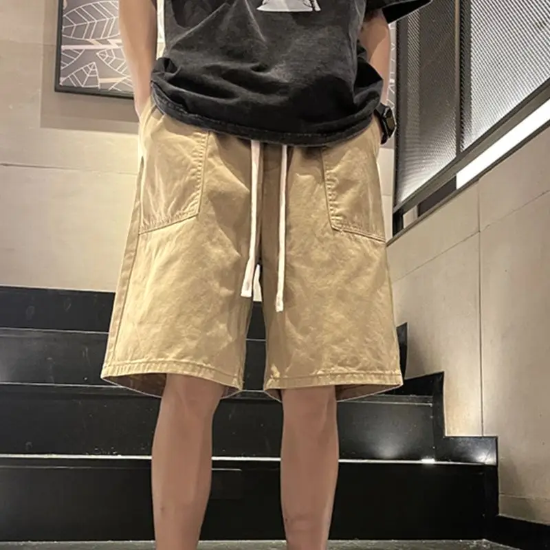 Shorts para meninos no verão fino esportes soltos verão casual calças de tamanho médio para jovens 2025 calças de cinco pontos calças de basquete