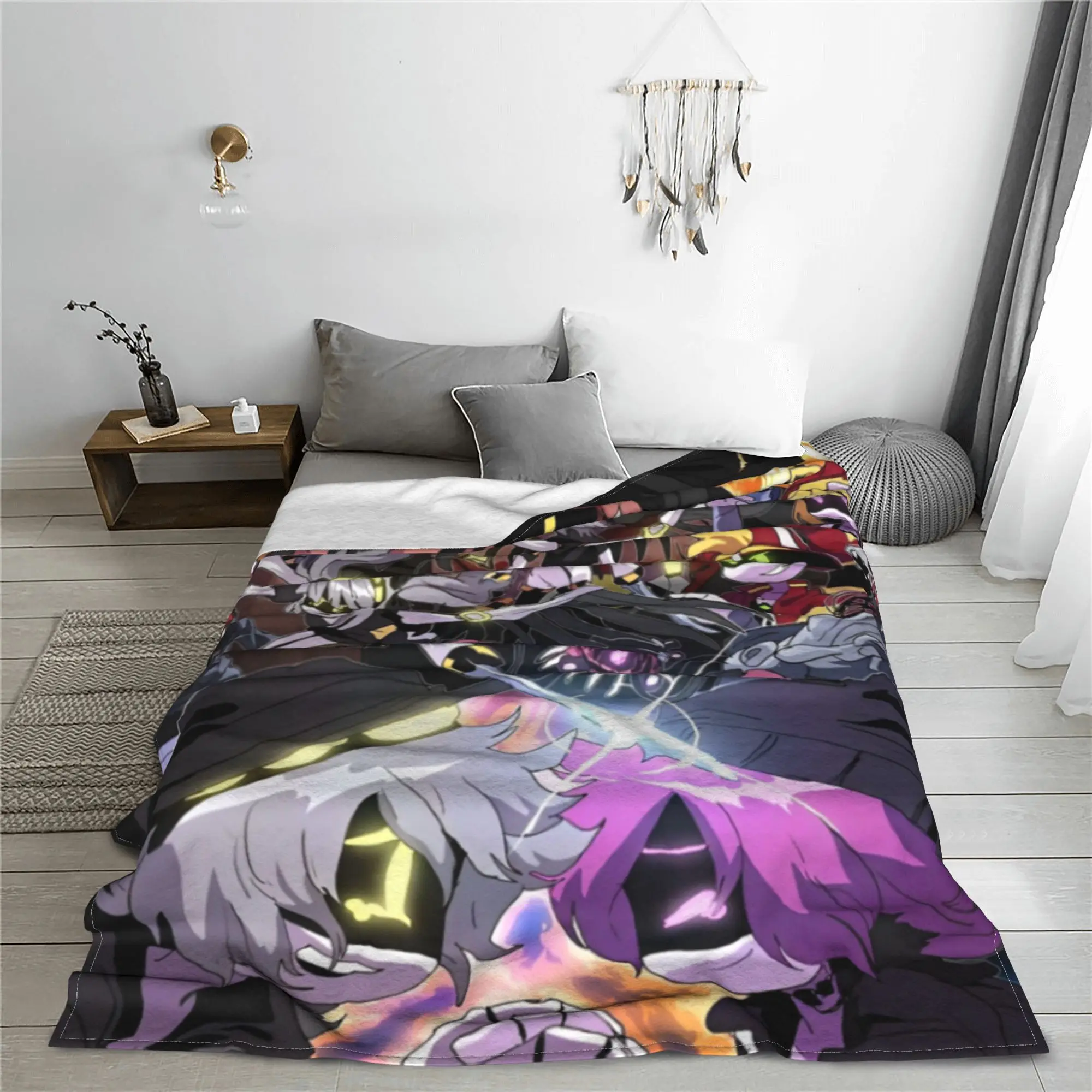 Murder Drones UZI Cartoon Blanket Fleece Spring/Autumn Serial Designation N Multi-function Warm Throw Blankets Home Plush Quilt