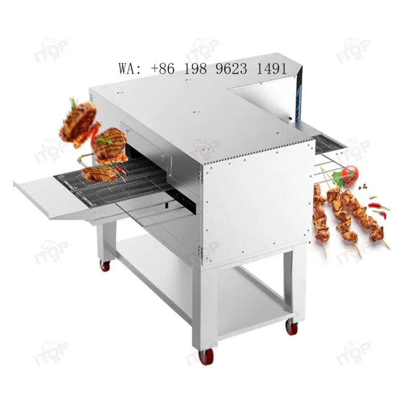 Best Selling Stainless Steel Conveyor Barbecue Oven Multifunctional Smokeless Kabob Grill  for Commercial BBQ Restaurant