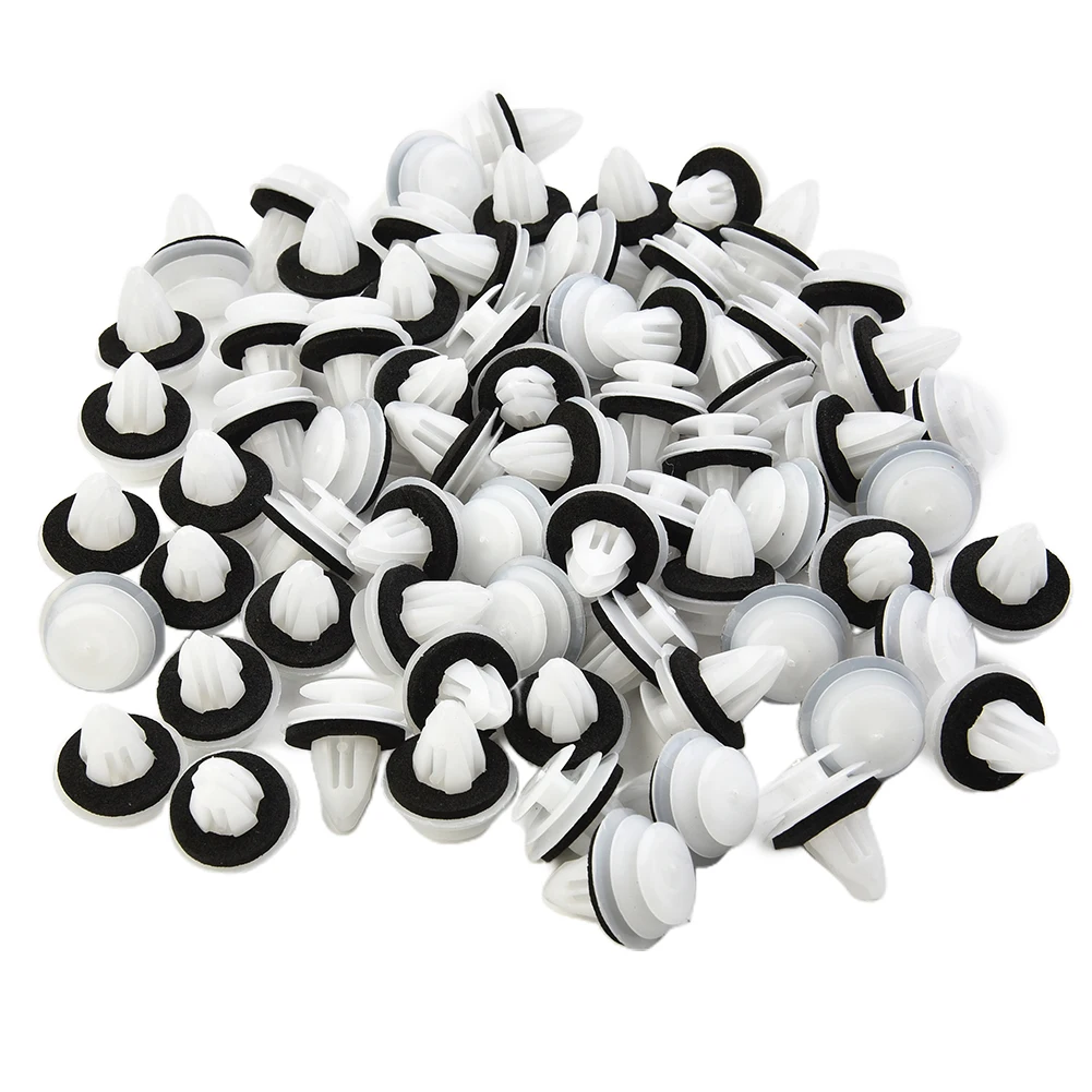 100Pcs-Universal Auto Fastener Clips Retaining Door Panel Clips Bumper Clips Interior Fender Screw Rivet Fastener Fastener Clips