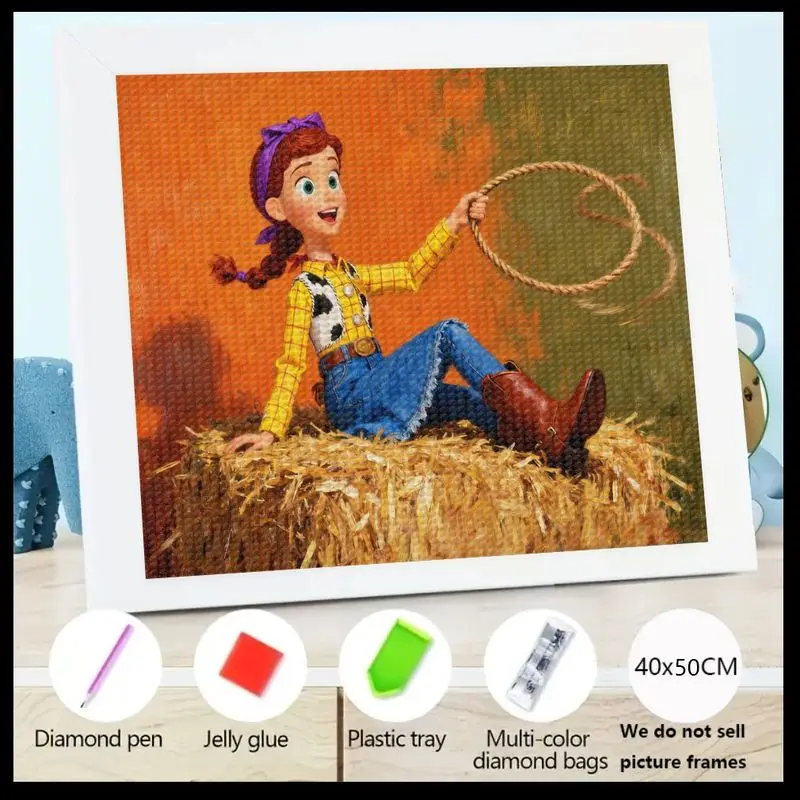 

1 шт. 5D полный дрель комплект алмазной живописи, История игрушек Джесси мультфильм пастушка персонаж яркий блестящий горный хрусталь искусство, набор для рукоделия своими руками