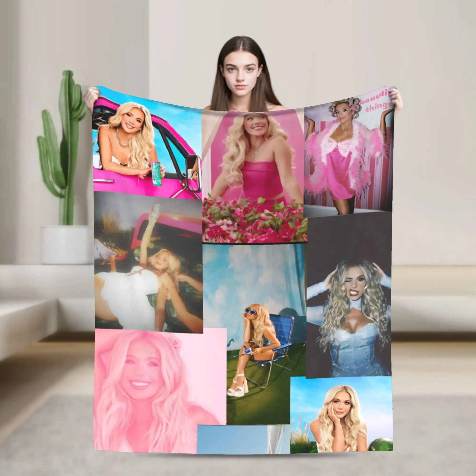 Megan Moroney Singer  Throw Blanket for Couch  Soft Fuzzy Plush Blanket 50x60 Inches Multi-size Bedspreads for All Seasons