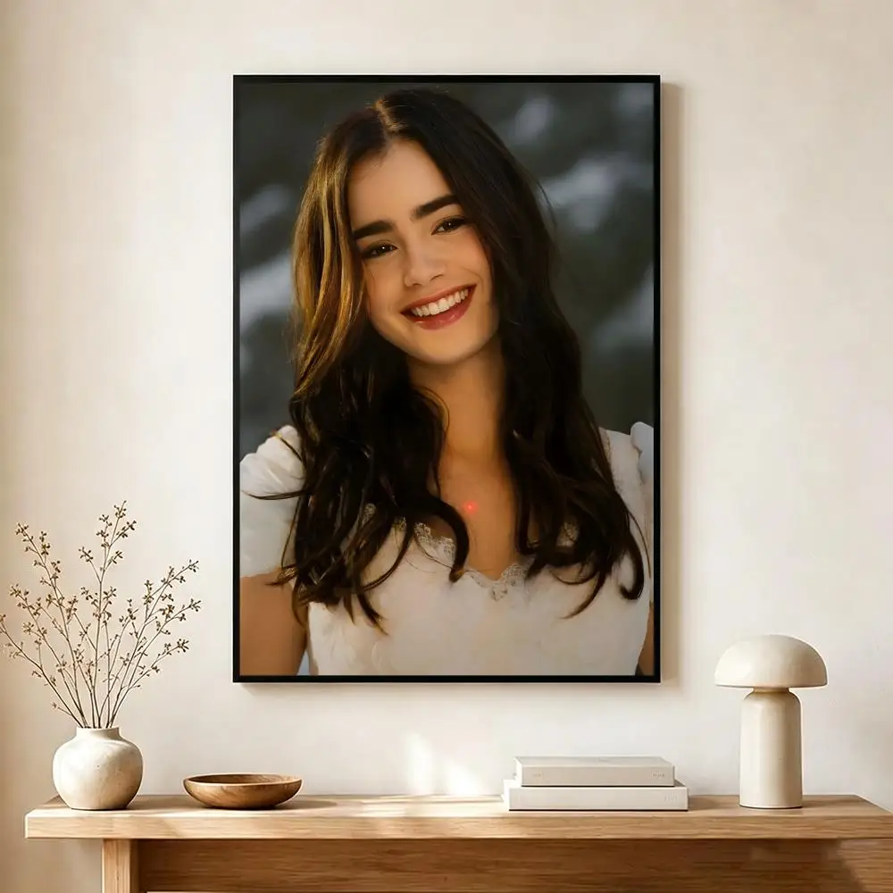 Talented Actress L-Lily Collins Poster Wall Art Print Decorative Mural Home Decor Gift Unframed