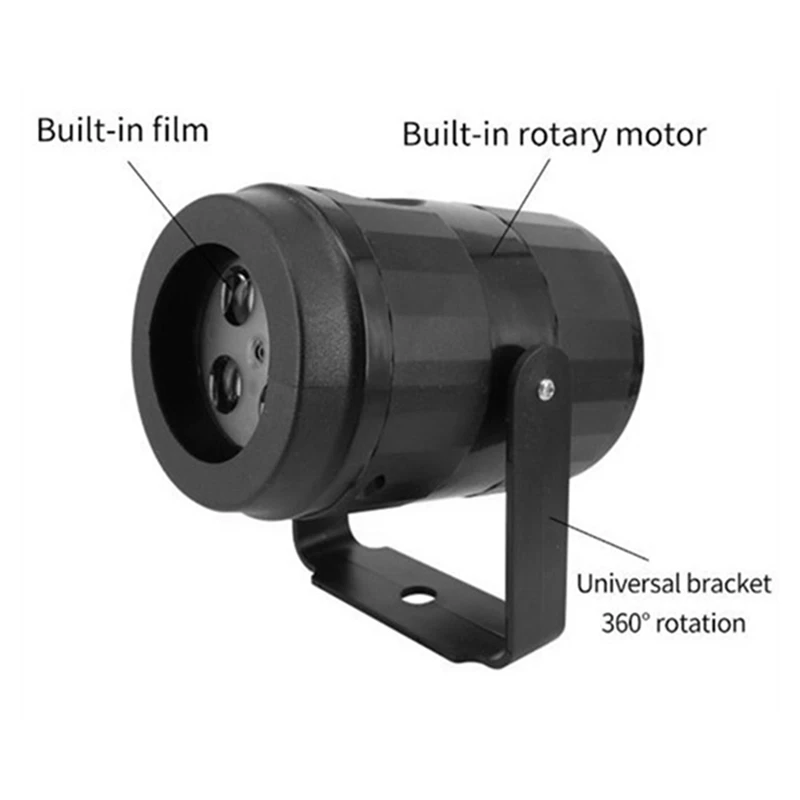 Рождественский проектор, крытый светильник с 16 узорами, вращающийся рождественский узор для рождественского праздника, карнавала, сада