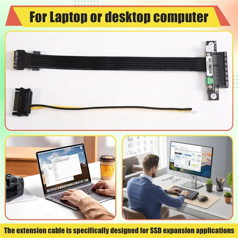 Classic-M. 2 For Laptop Notebook 20CM Extension Cable Adapter A. E Key To Pcie 4.0 X4 For SSD Riser 4X PCI Express Card Wifi