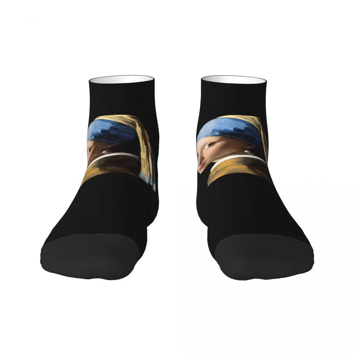 Cool Printed Girl With A Pearl Earring Socks for Men Women Stretchy Summer Autumn Winter Vincent Van Gogh Painting Crew Socks